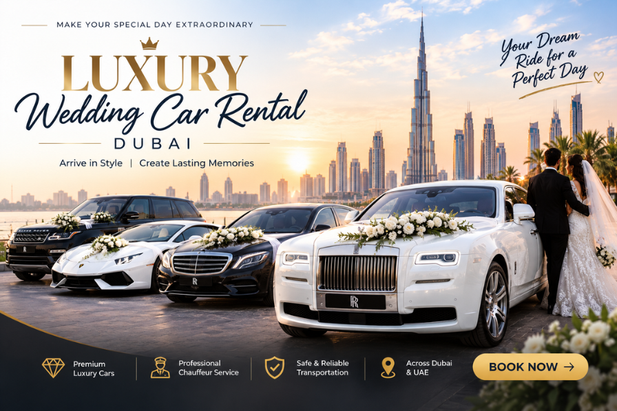 Luxury Wedding Car Rental Dubai: Cars, Packages and How to Book