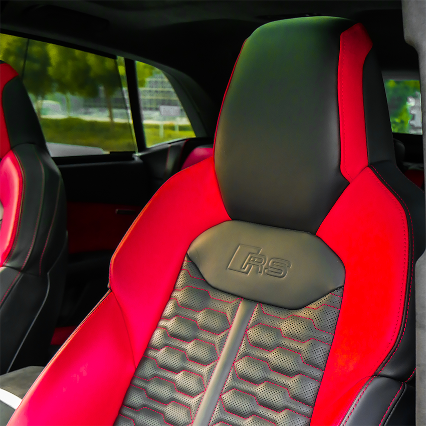 Audi RS Q8, with premium leather seats